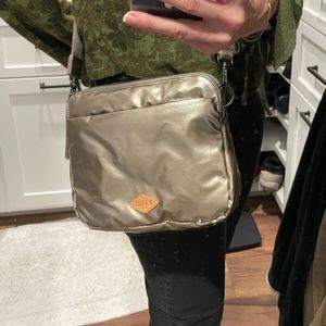 MZ Wallace small Bowery Nylon Crossbody bag in platinum